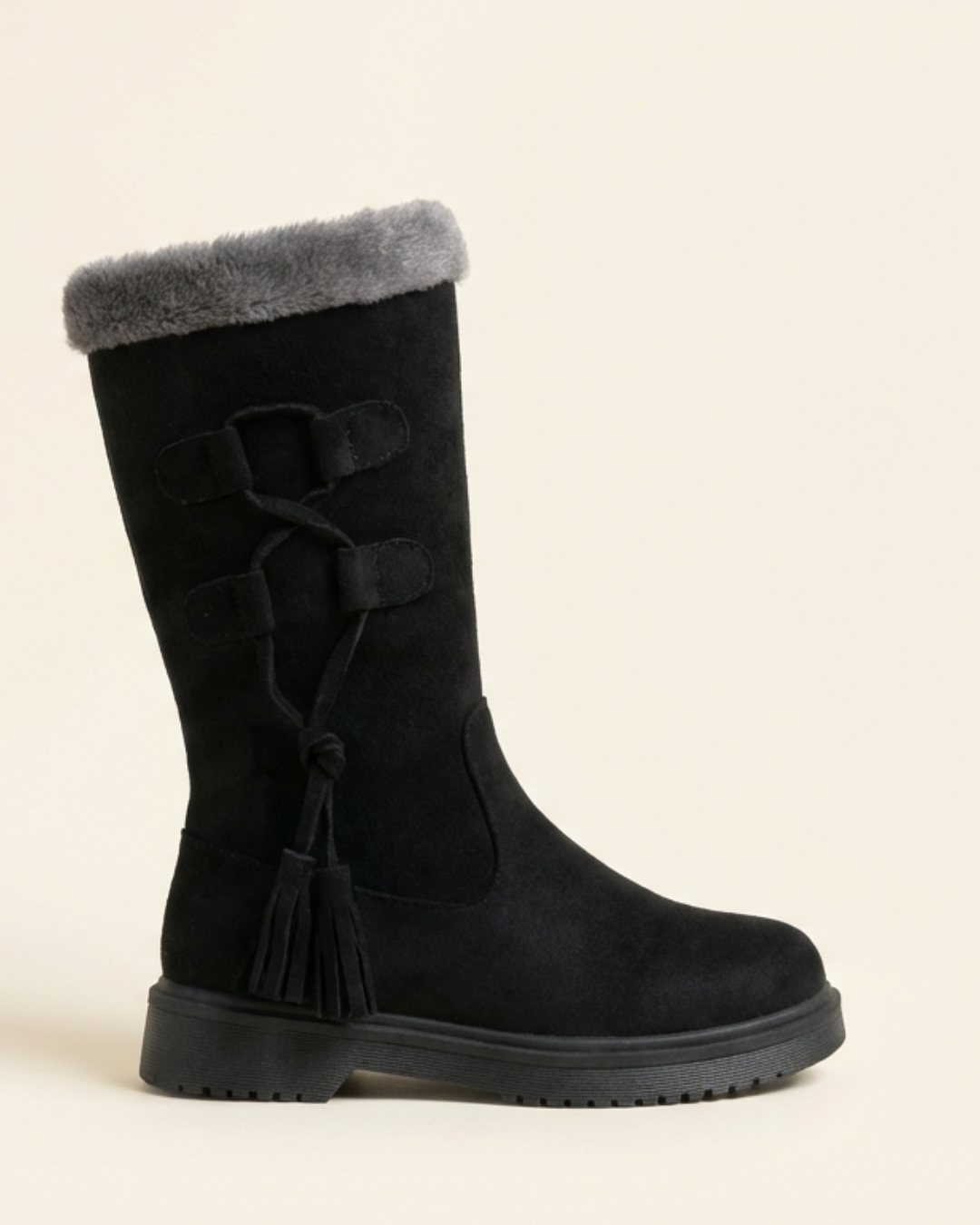 Lidena - Botas de invierno con suela gruesa y forro cálido