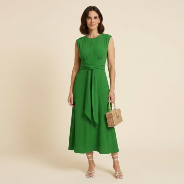 Evelina - Vestido elegante sin mangas con cintura ajustable