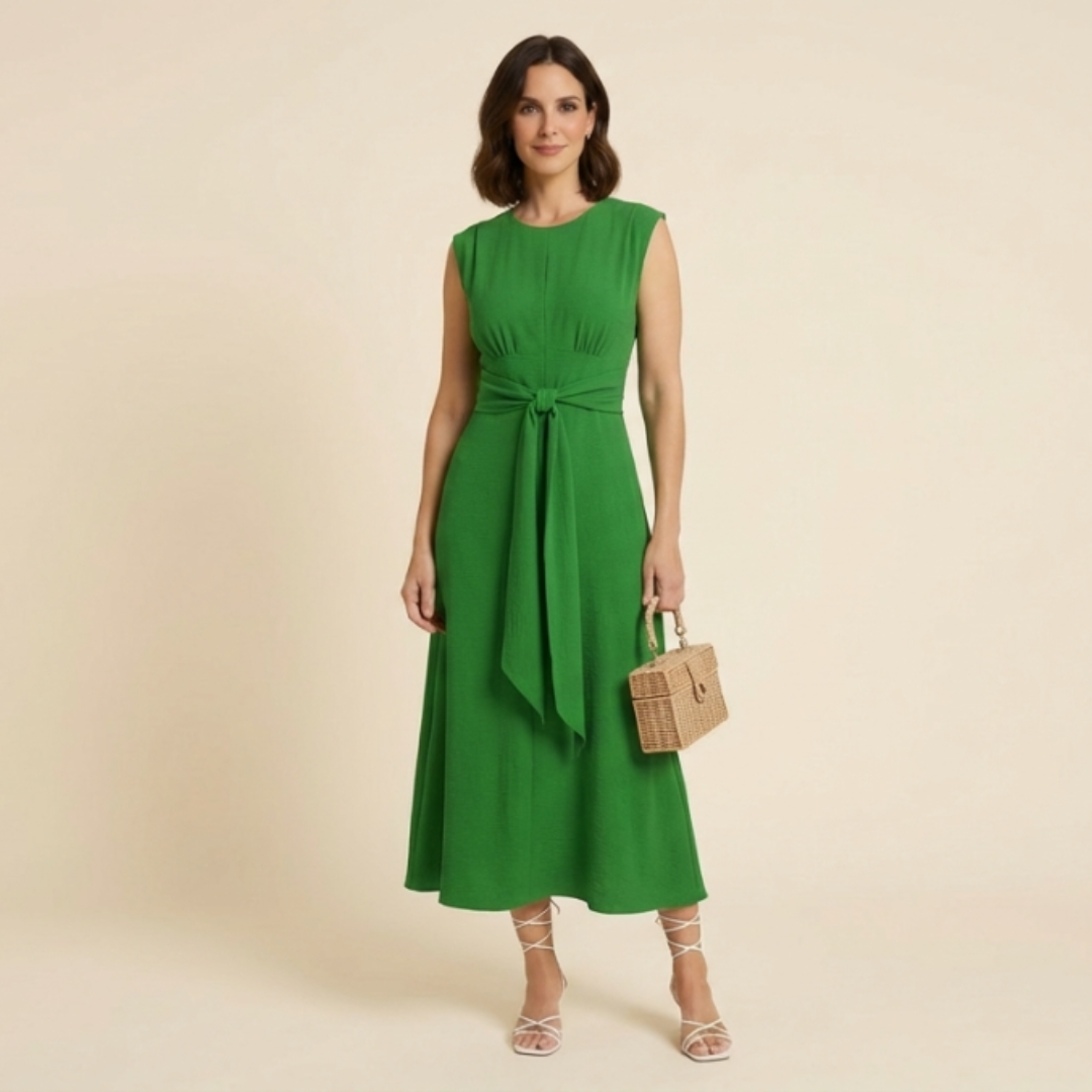 Evelina - Vestido elegante sin mangas con cintura ajustable