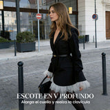 Venela - Vestido blazer con ribete de encaje