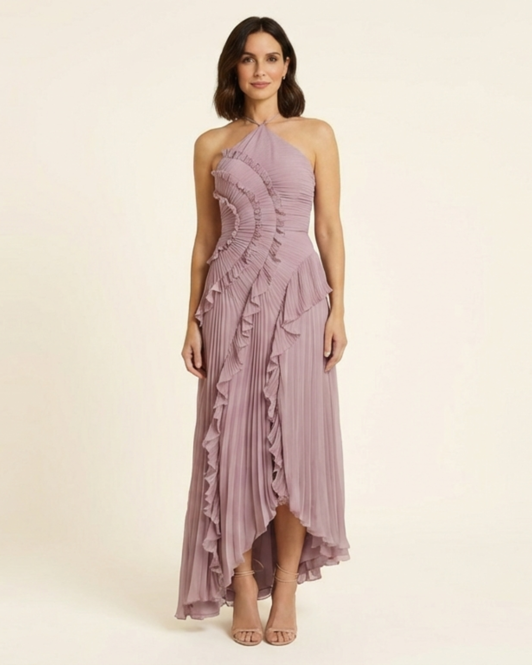 Isa - Vestido largo cruzado con estampado romántico