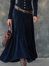 Misea – Vestido largo efecto ante