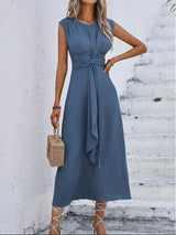 Evelina - Vestido elegante sin mangas con cintura ajustable