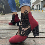 Isea - Tacones altos de encaje