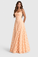 Sofía - Vestido Largo de Encaje Floral