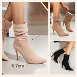 Catalea - Botines de tacón fino con punta