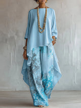FLOR  | Conjunto Estampado Floral Artístico Elegante