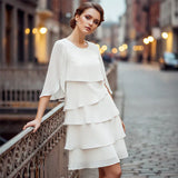 Bendecida - Vestido elegante de capas y volantes