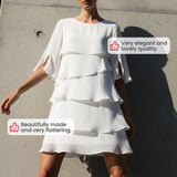 Vestido con Superposiciones y Mangas con Volantes