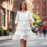 Vestido con Superposiciones y Mangas con Volantes